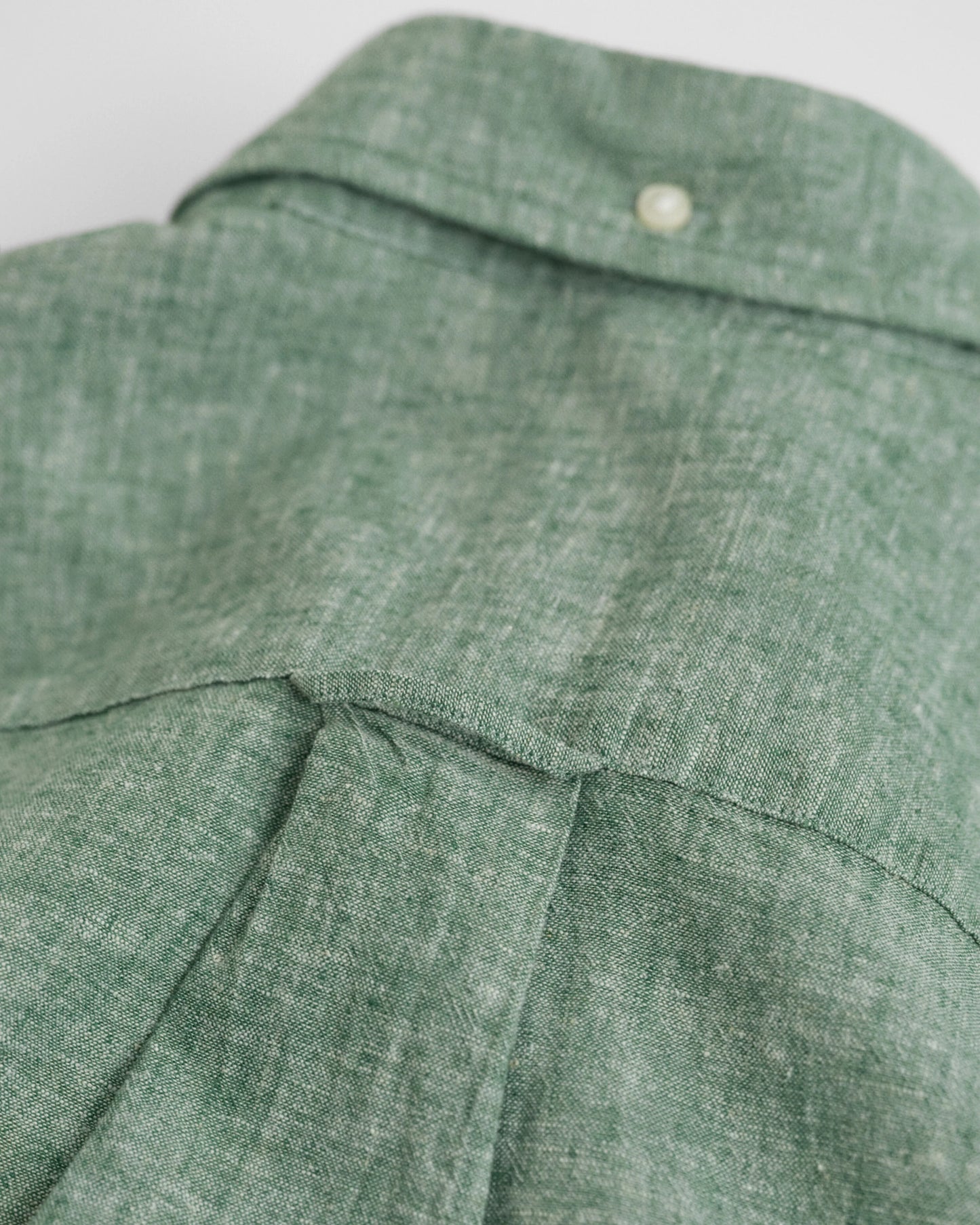 Men's Cotton Linen Short Sleeve Shirt - Pine Green