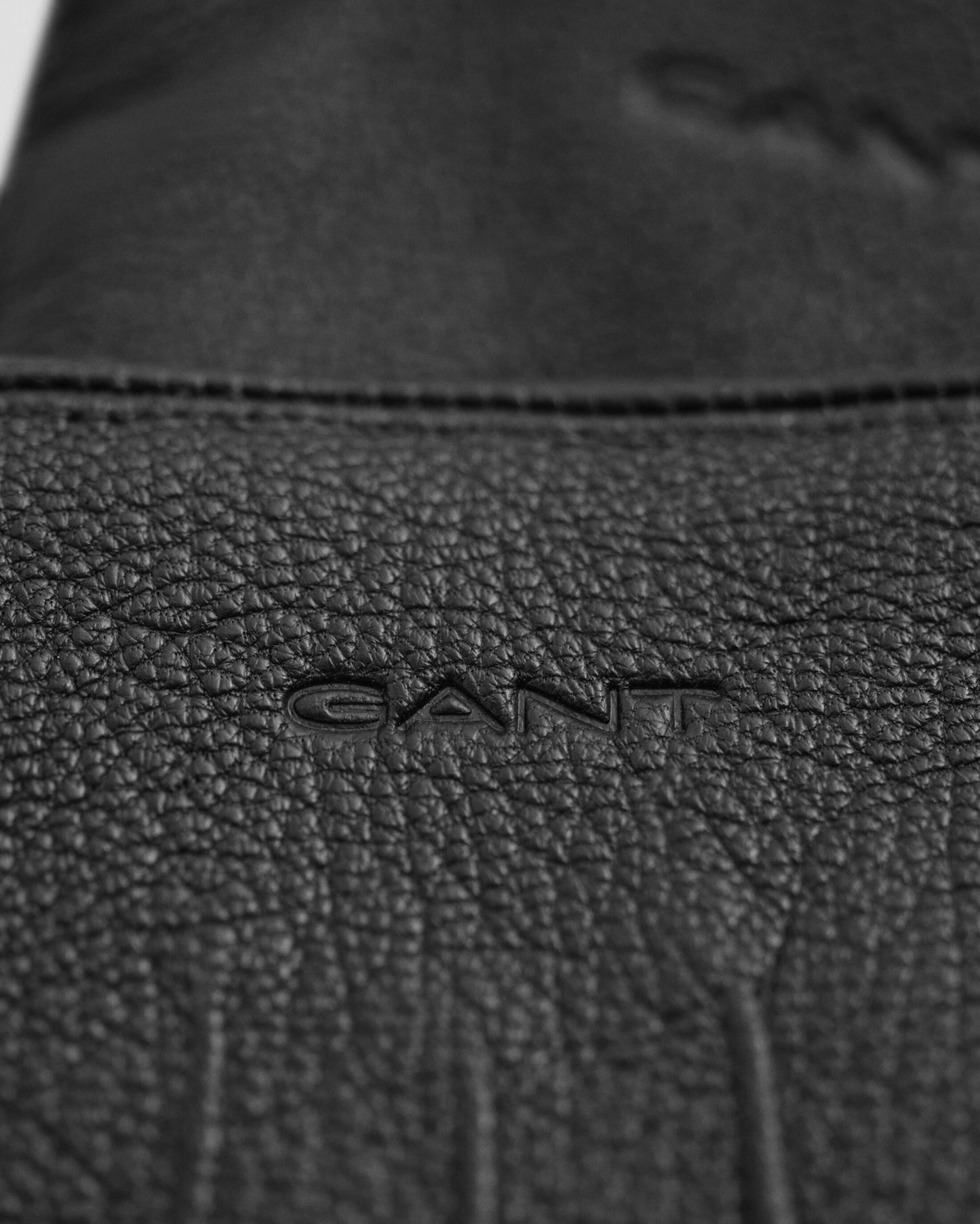 Men's Cashmere Lined Leather Gloves - Black