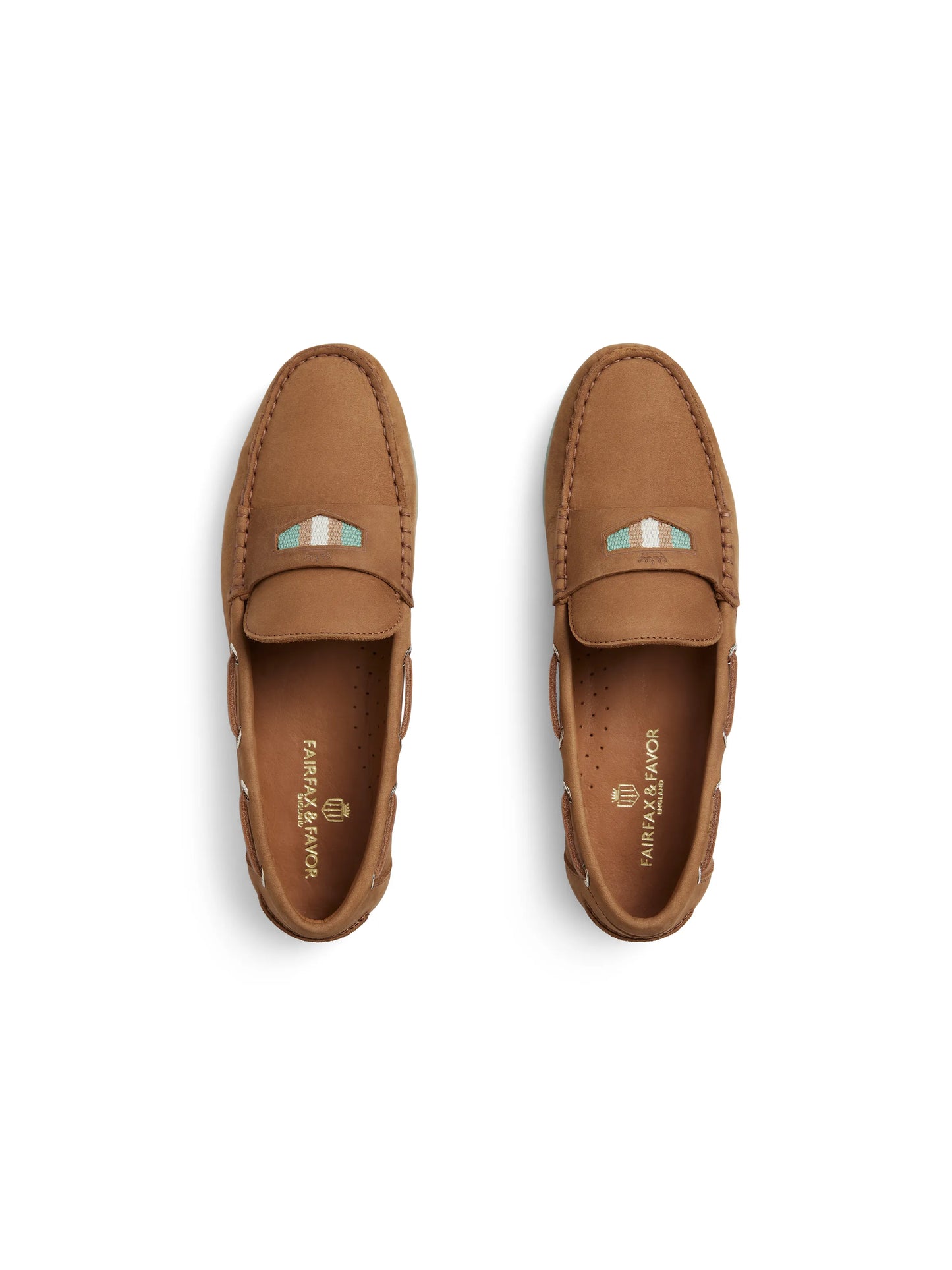 Boston Deck Shoe - Tan & Mint Nubuck
