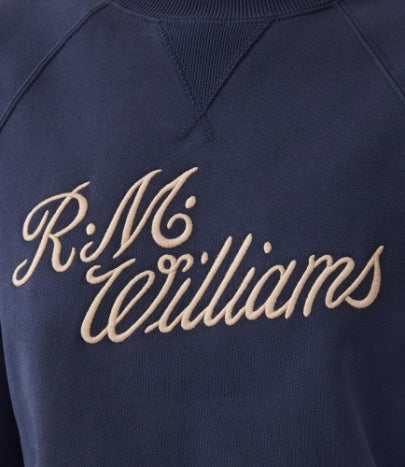 Women's Script Crew Neck - Navy/Gold