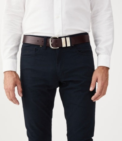 Drover Belt - Chestnut with Nickel/Brass Buckle