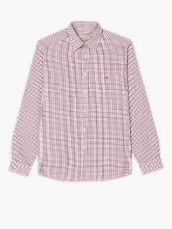 Collins Shirt - Burgundy/White