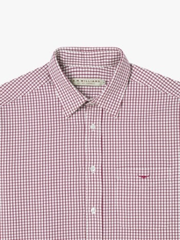 Collins Shirt - Burgundy/White