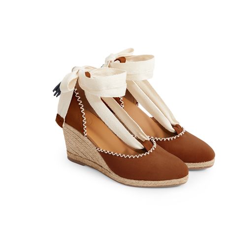 Portofino Wedge - Tan Suede