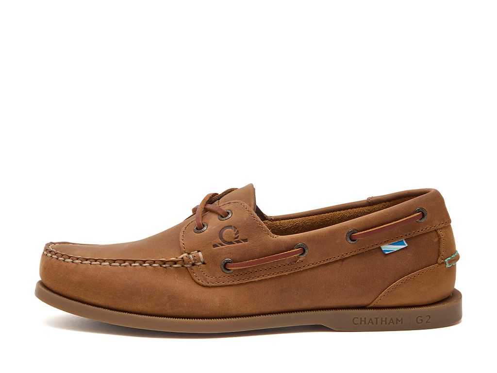 Men's Deck II G2 Premium Leather Boat Shoes - Walnut