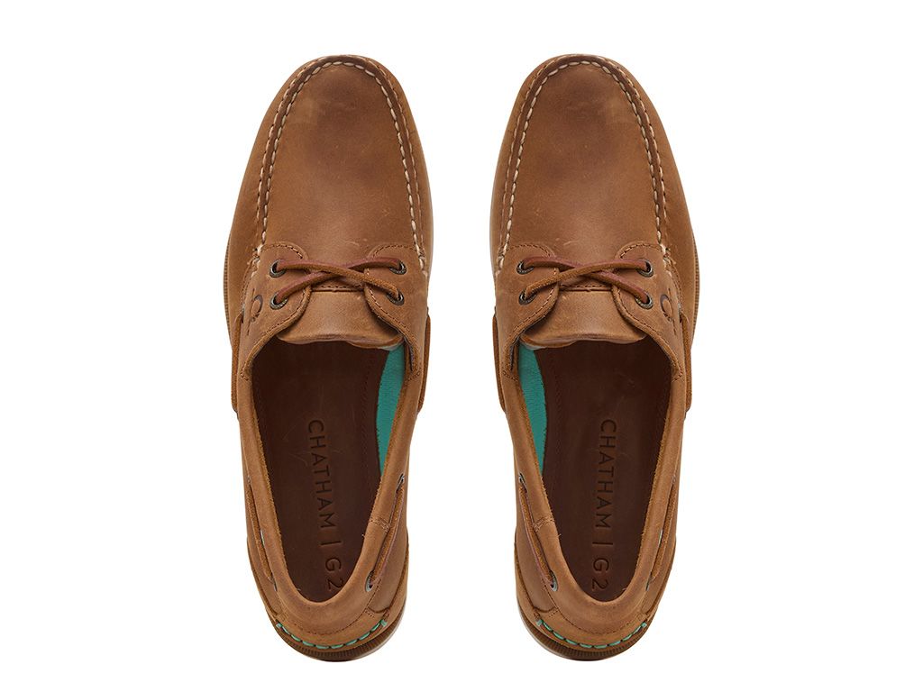 Men's Deck II G2 Premium Leather Boat Shoes - Walnut