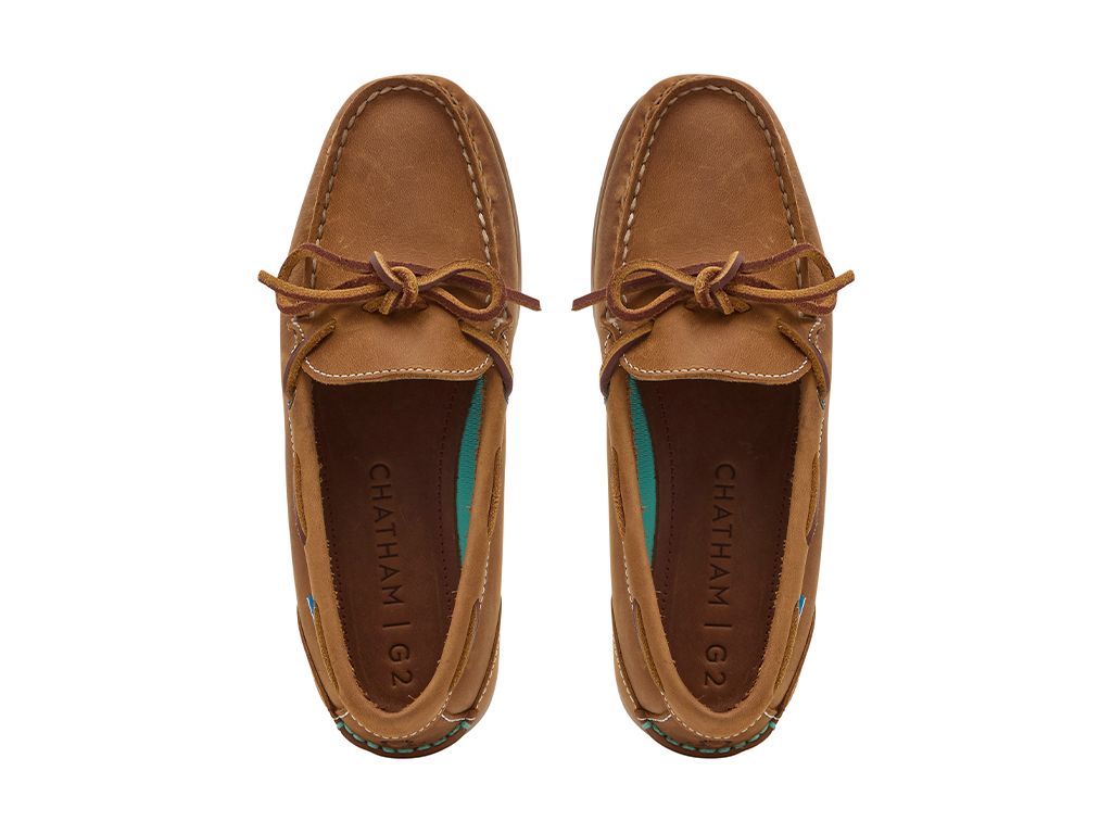 Olivia Lady G2 Premium Nubuck Slip-on Deck Shoes - Walnut