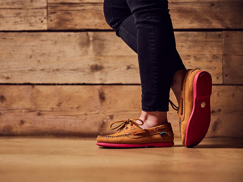 Pippa Lady II G2 Leather Boat Shoes - Tan/Pink
