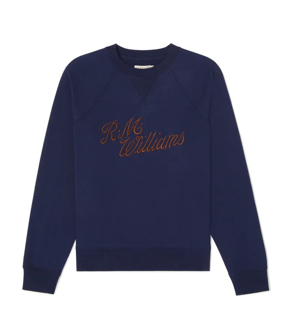 Women's Script Crew Neck - Navy