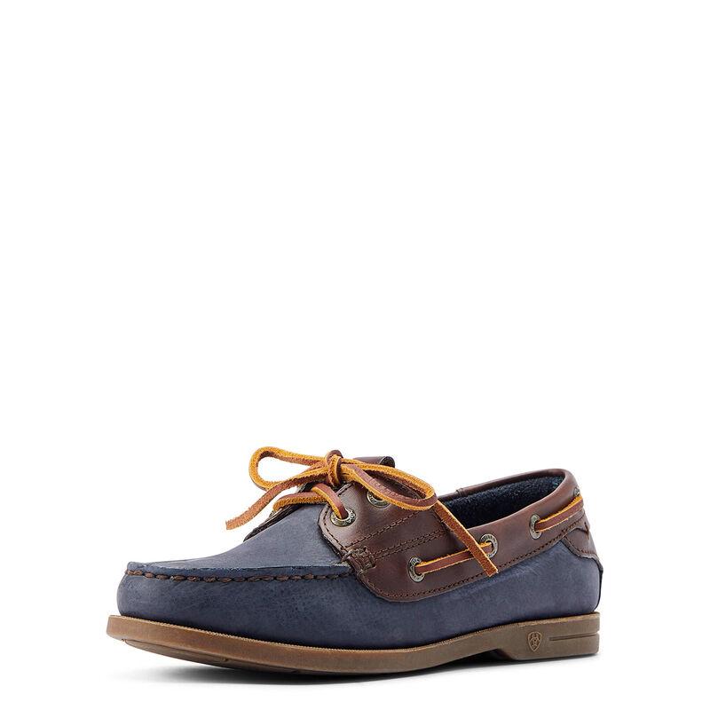 Women's Antigua Boat Shoe - Navy/Chocolate
