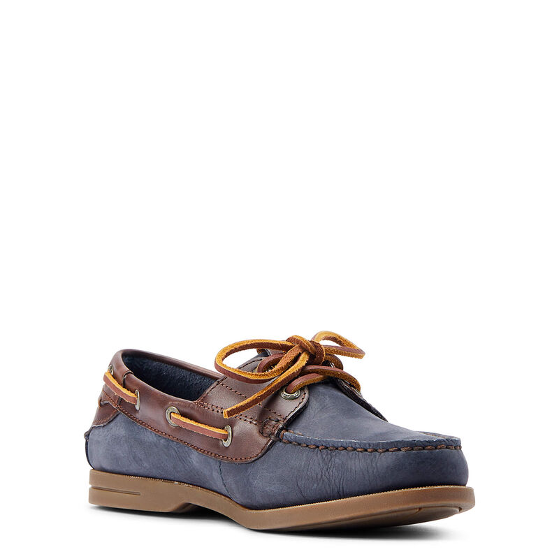 Women's Antigua Boat Shoe - Navy/Chocolate