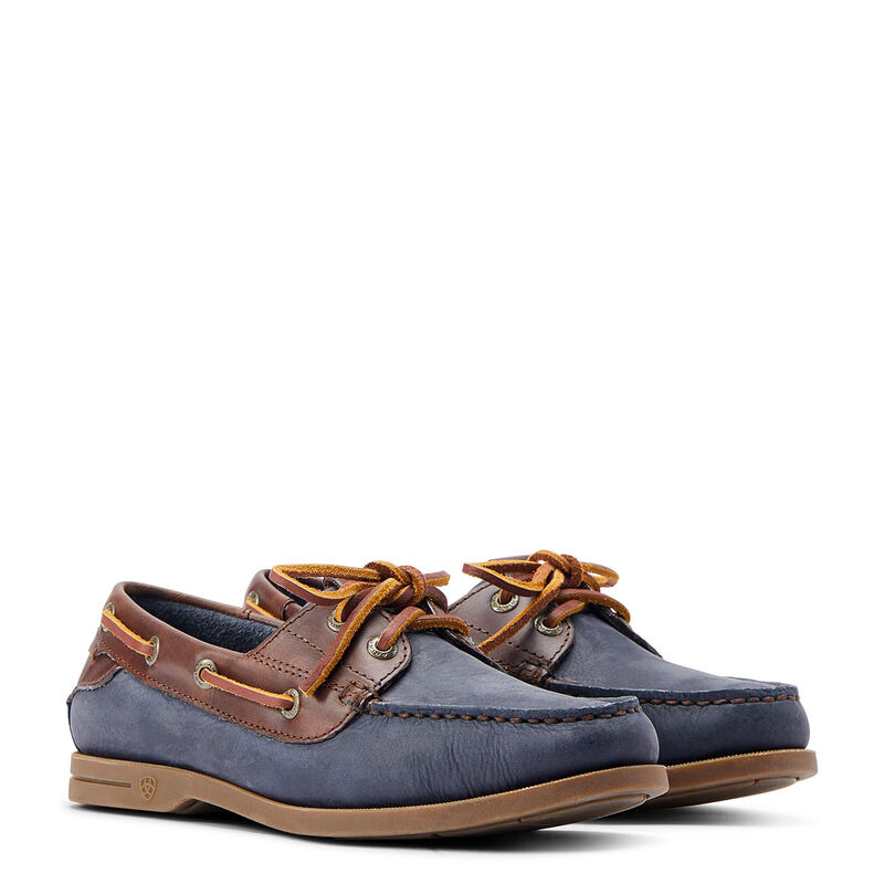 Women's Antigua Boat Shoe - Navy/Chocolate