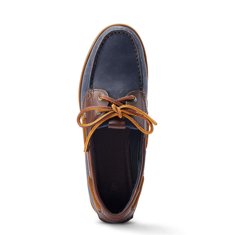 Women's Antigua Boat Shoe - Navy/Chocolate
