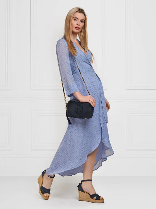Valencia Wedge - Navy Suede
