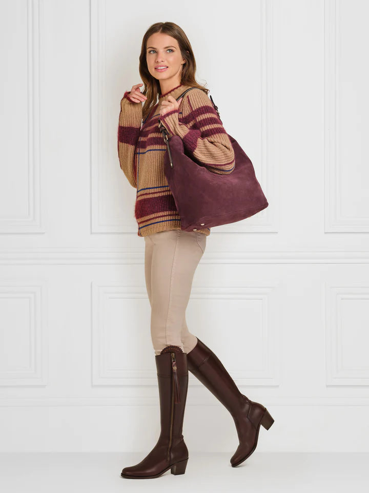 Heeled Regina - Mahogany Leather