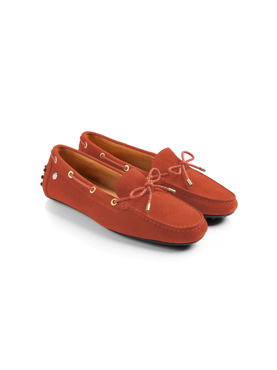 Henley Driver - Sunset Orange Suede