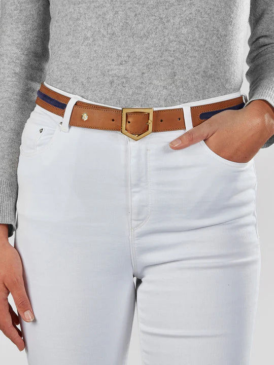 Hampton Belt - Tan/Navy