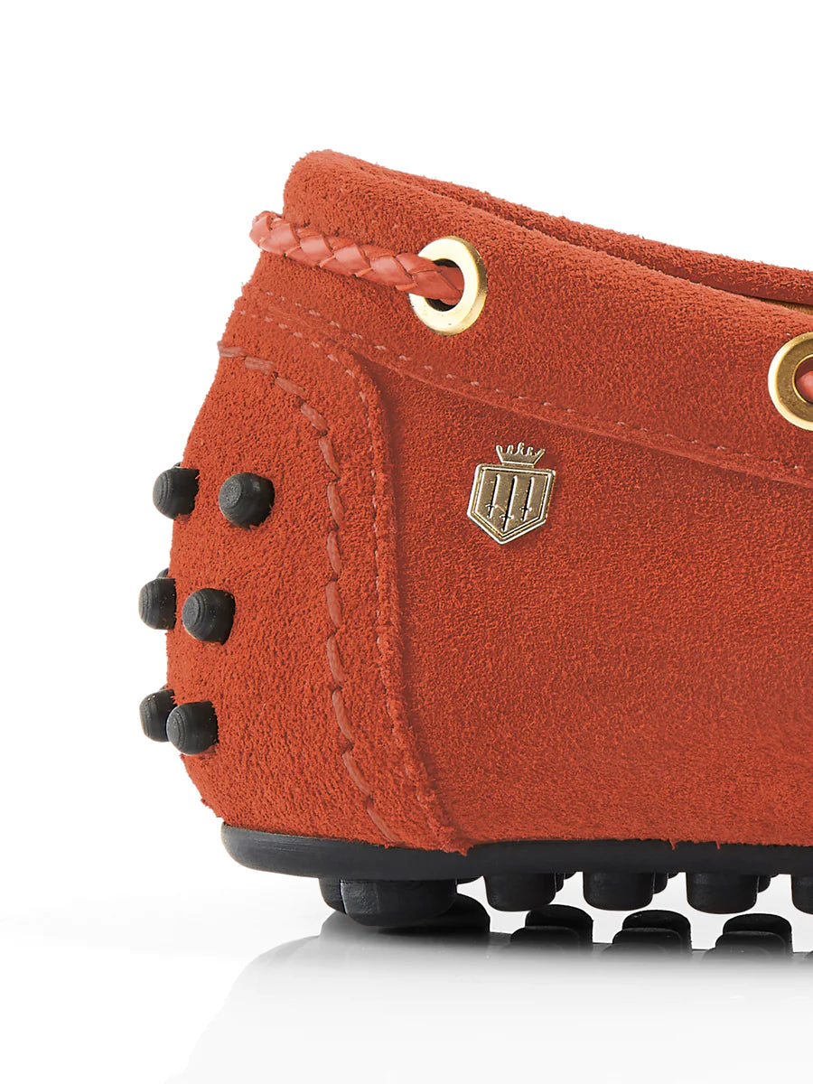 Henley Driver - Sunset Orange Suede
