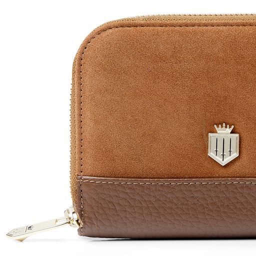 Mini Salisbury Coin Purse - Tan Suede