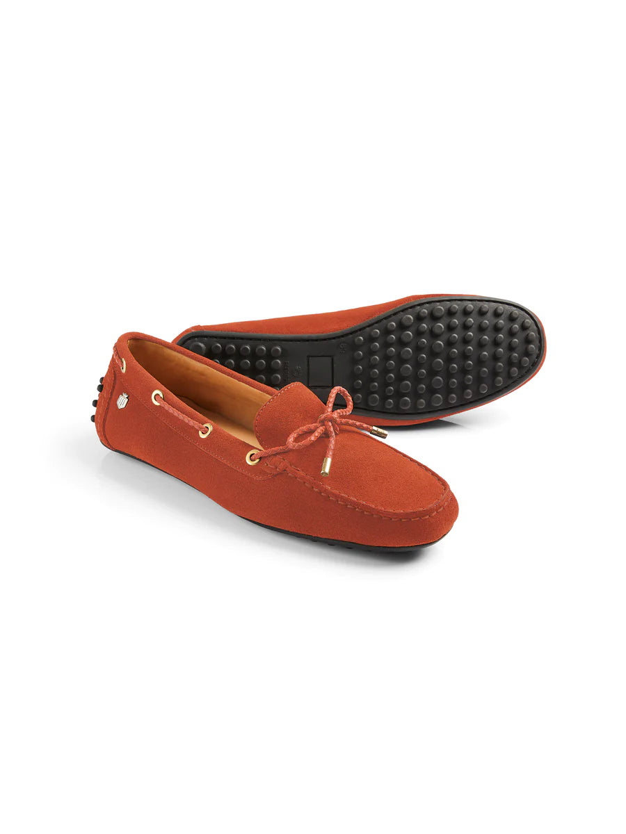 Henley Driver - Sunset Orange Suede