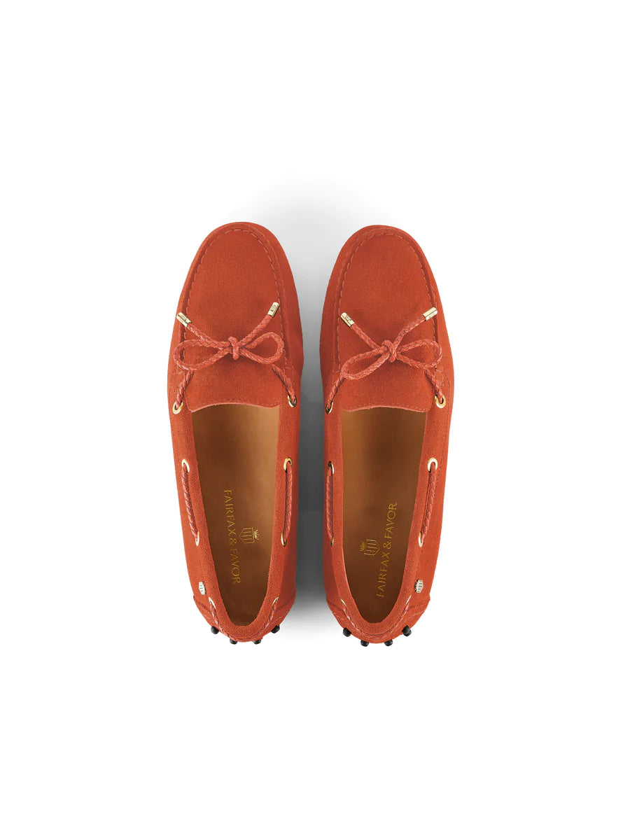 Henley Driver - Sunset Orange Suede