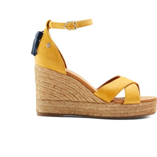 Valencia Wedge - Mango Suede