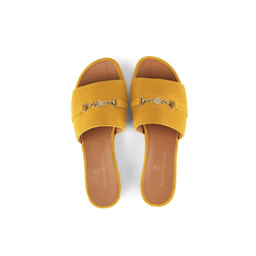 Heacham Sandal - Mango Suede