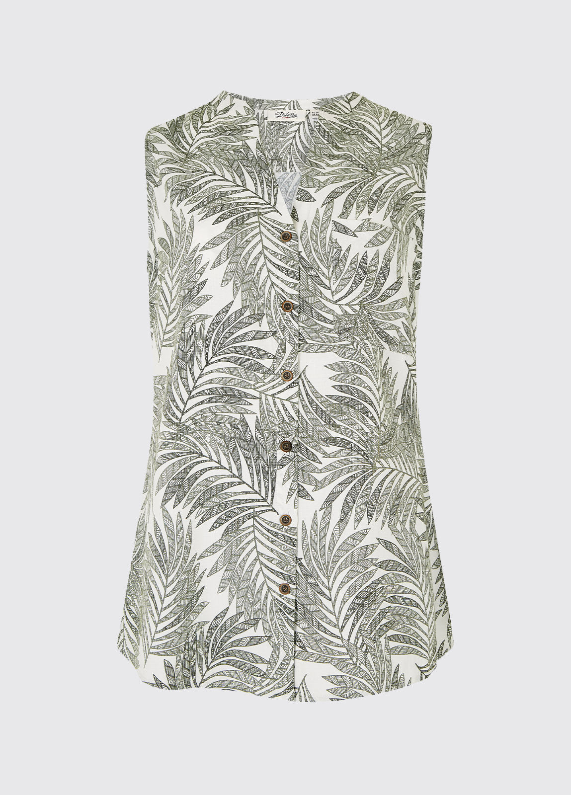 Ardfert Sleeveless Printed Shirt - Pesto