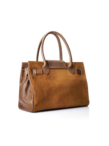 Windsor Handbag - Tan Suede