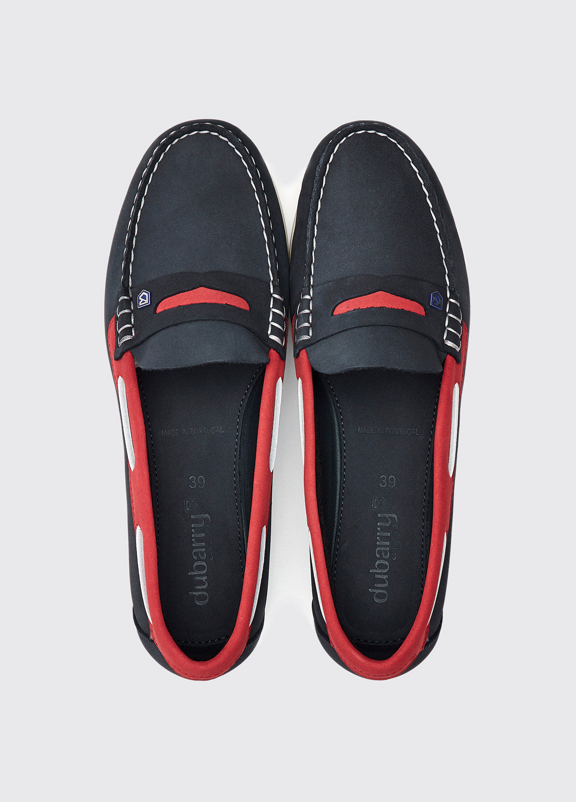 Belize Deck Shoe - Denim/Red