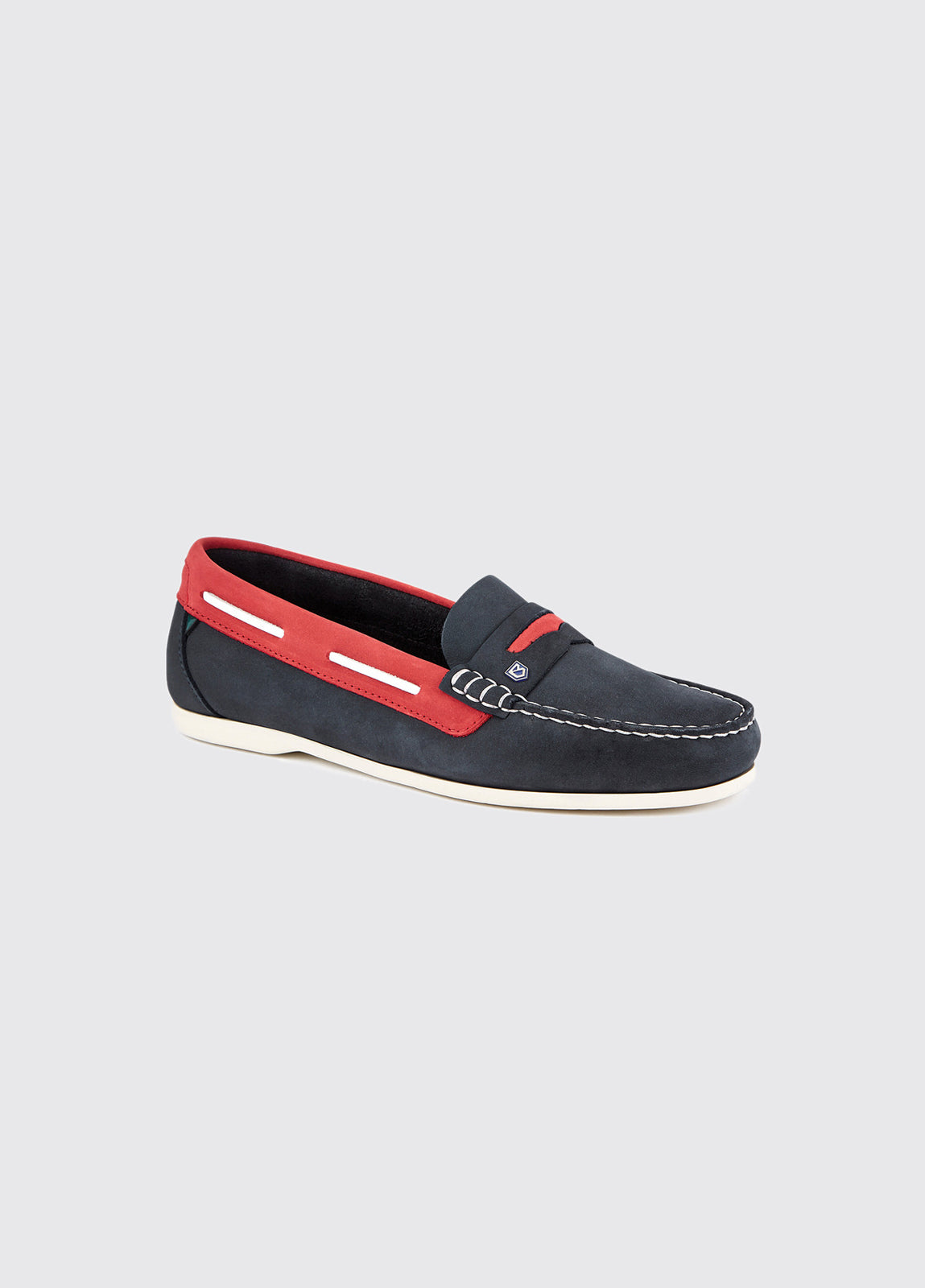 Belize Deck Shoe - Denim/Red