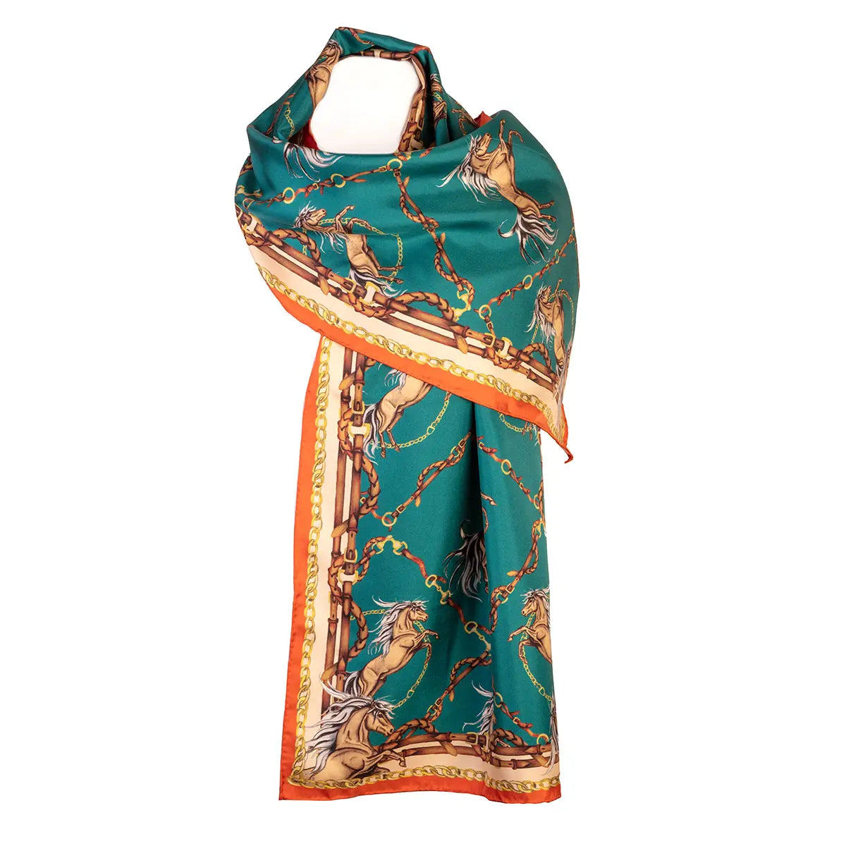 Rearing to Go - Teal & Rust