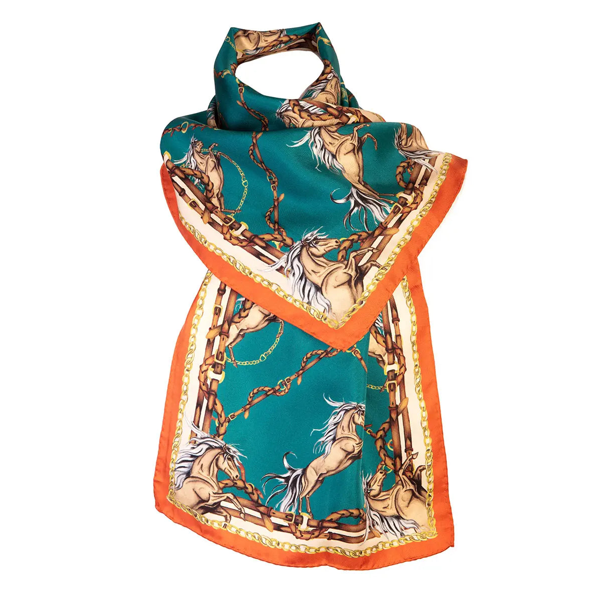 Rearing to Go - Teal & Rust