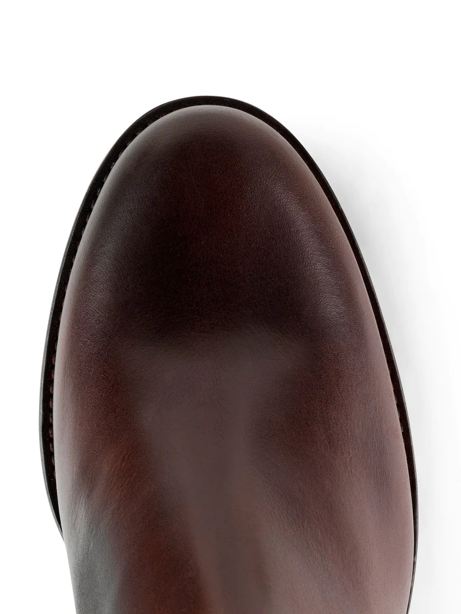 Heeled Regina - Mahogany Leather
