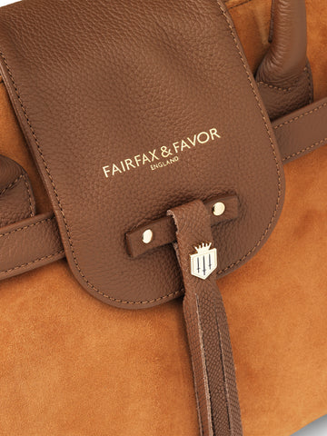 Windsor Handbag - Tan Suede