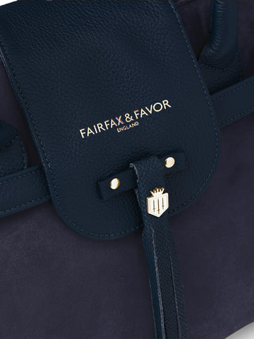 Windsor Handbag - Navy Suede