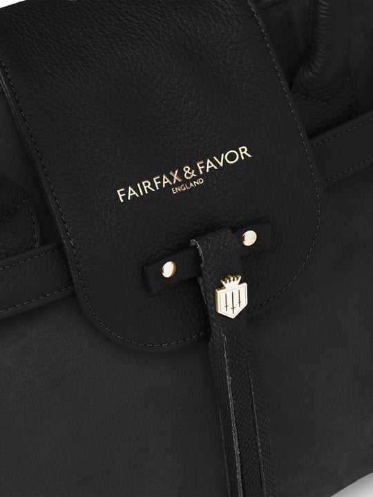 Windsor Handbag - Black Suede