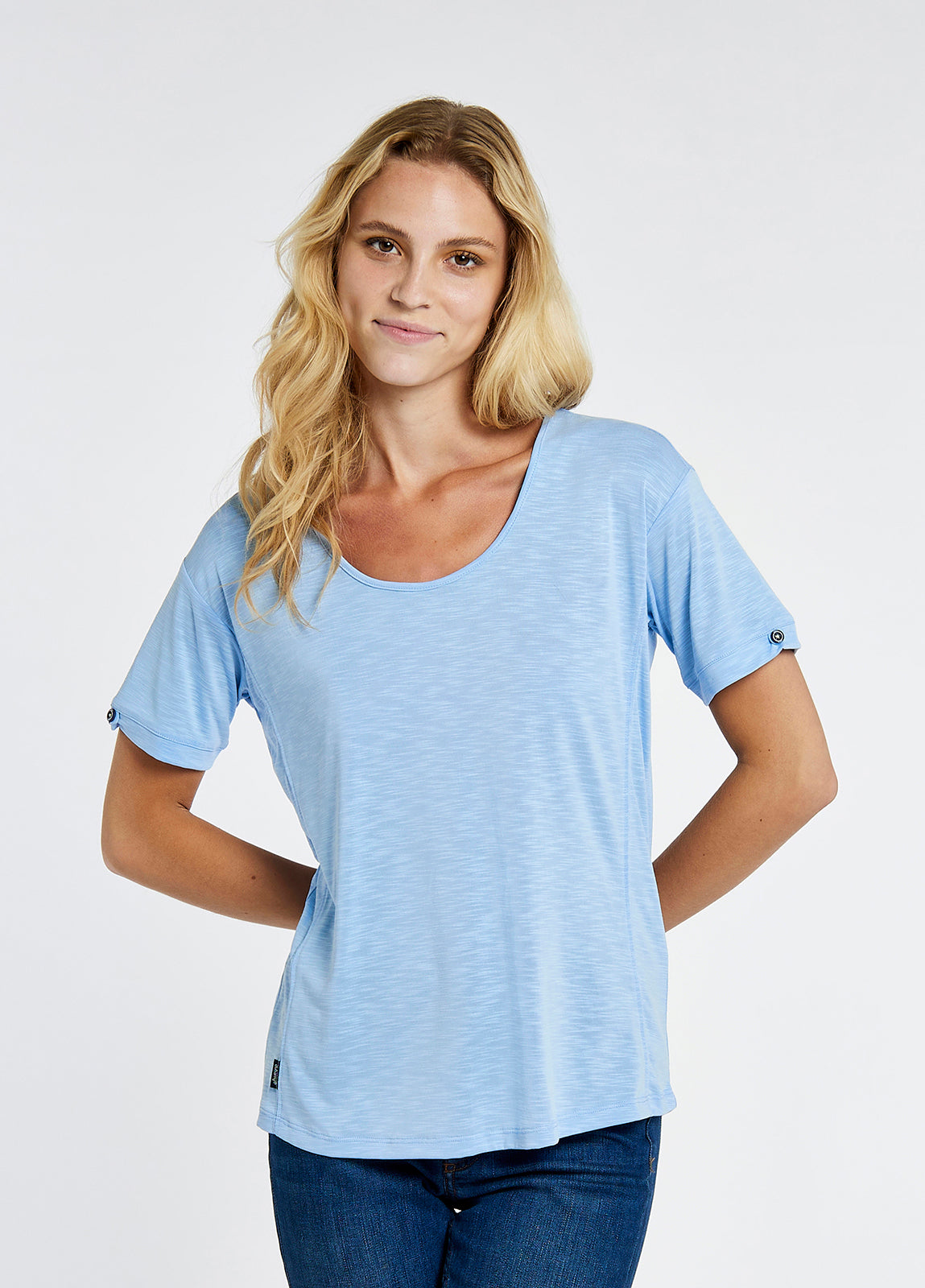 Cloyne Short Sleeved Top - Light Sky