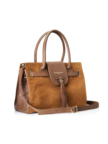 Windsor Handbag - Tan Suede