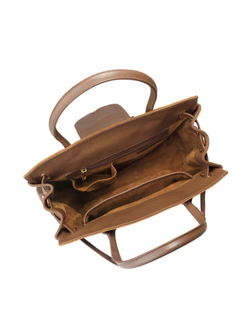 Windsor Handbag - Tan Suede