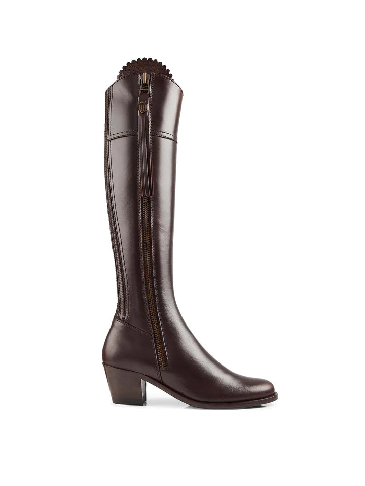 Heeled Regina - Mahogany Leather