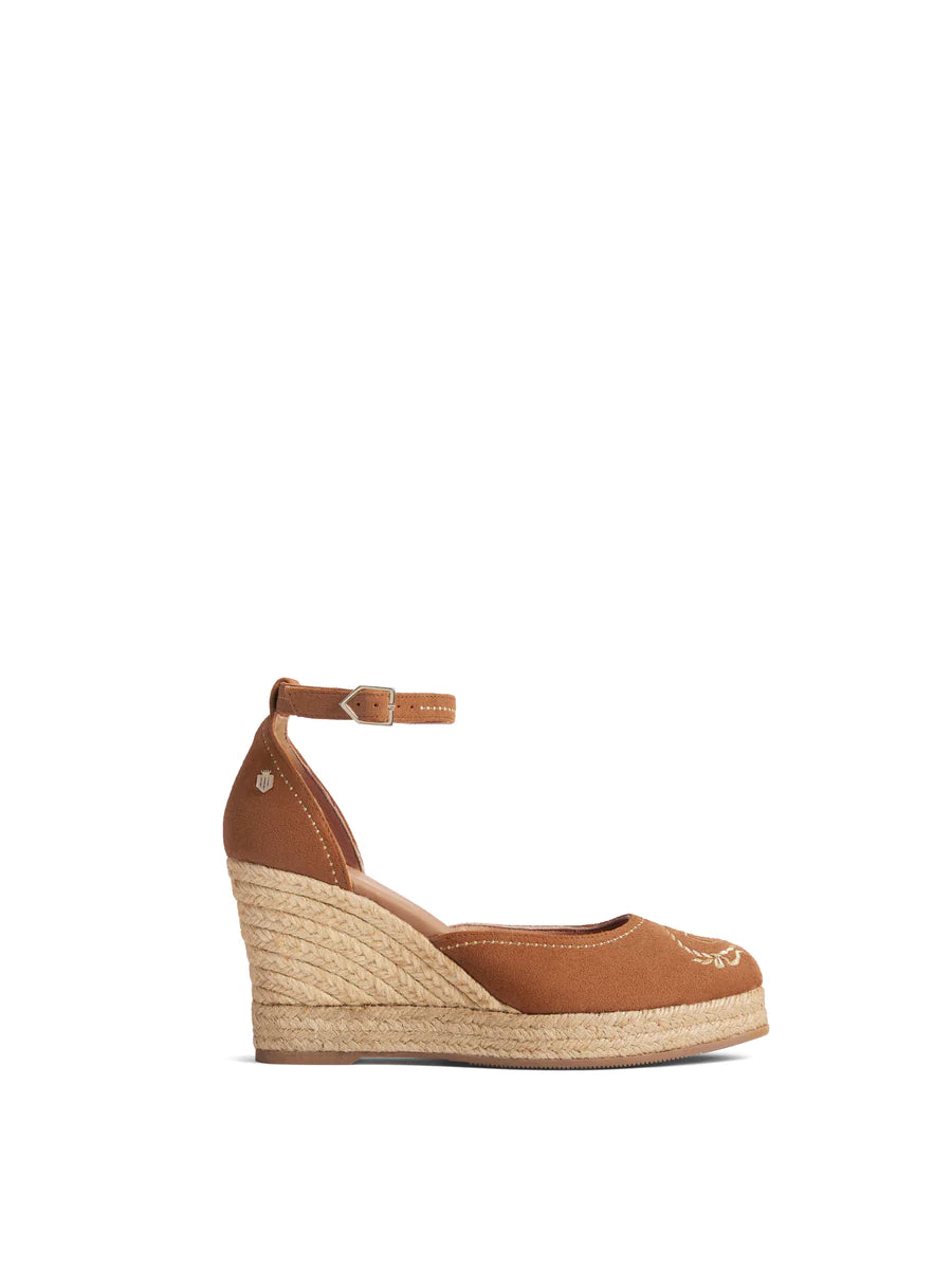 Richmond Wedge - Tan Suede