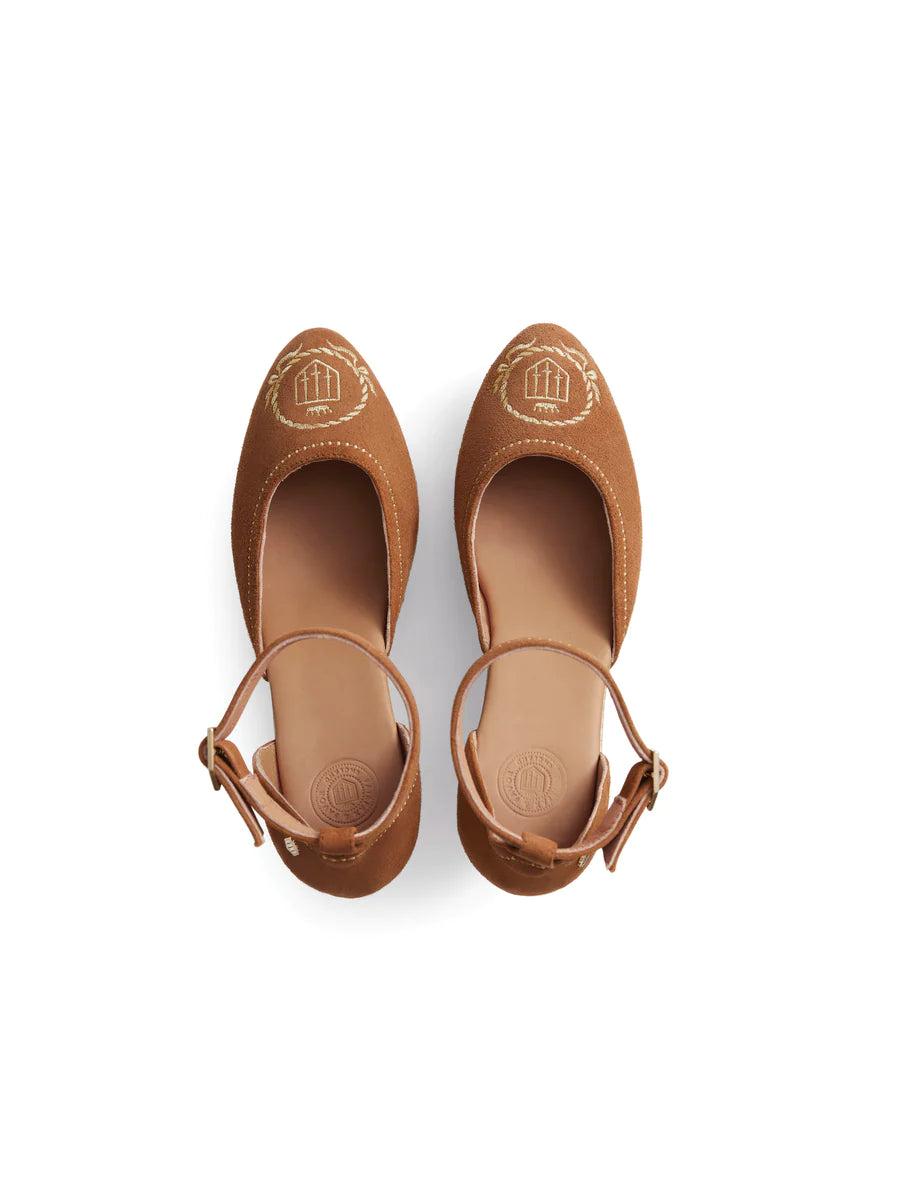 Richmond Wedge - Tan Suede