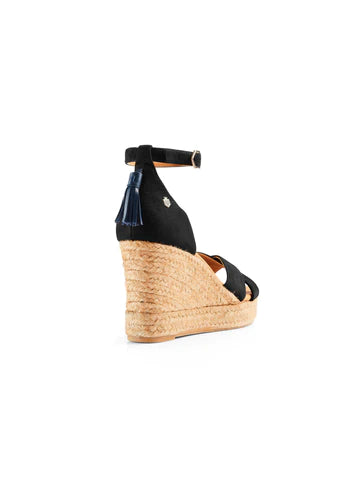 Valencia Wedge - Black Suede