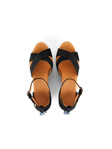 Valencia Wedge - Black Suede