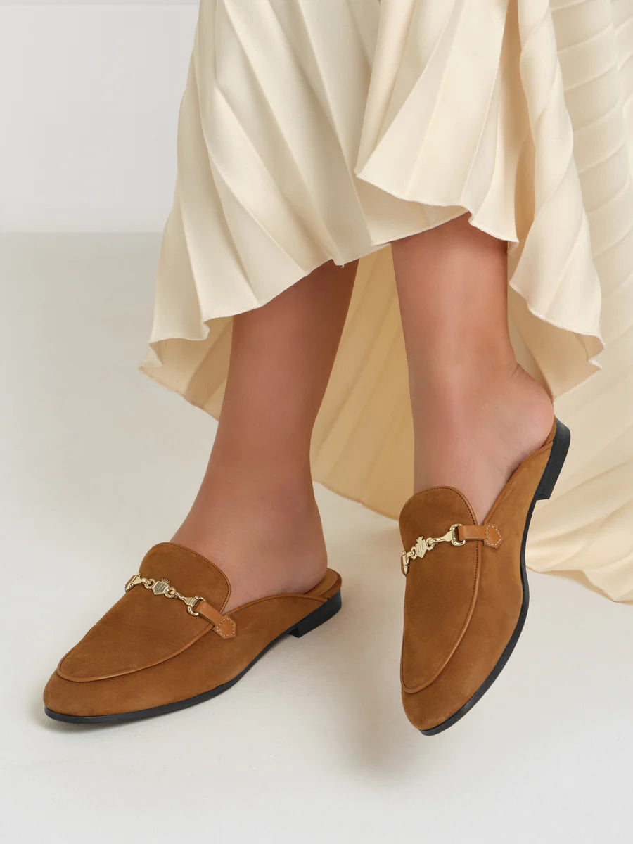 Tuddenham Mule - Tan Suede