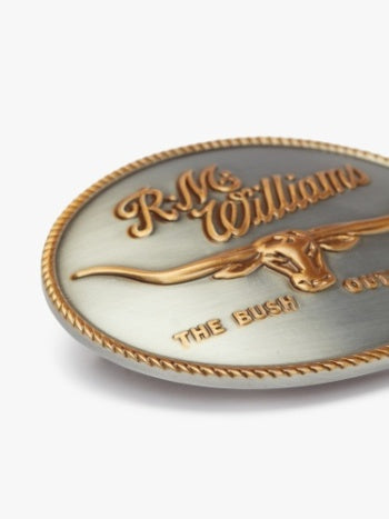 R. M. Williams Logo Buckle - Silver Gold