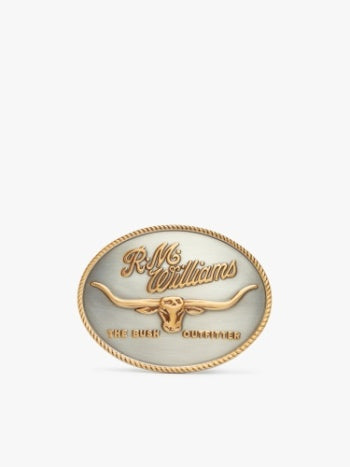 R. M. Williams Logo Buckle - Silver Gold