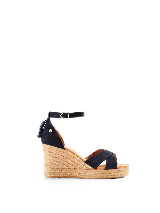 Valencia Wedge - Navy Suede