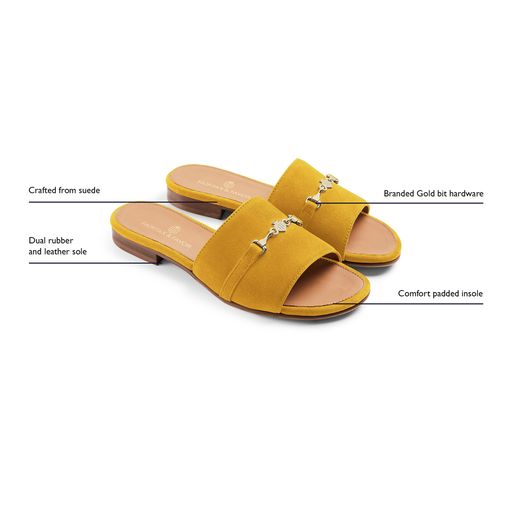 Heacham Sandal - Mango Suede